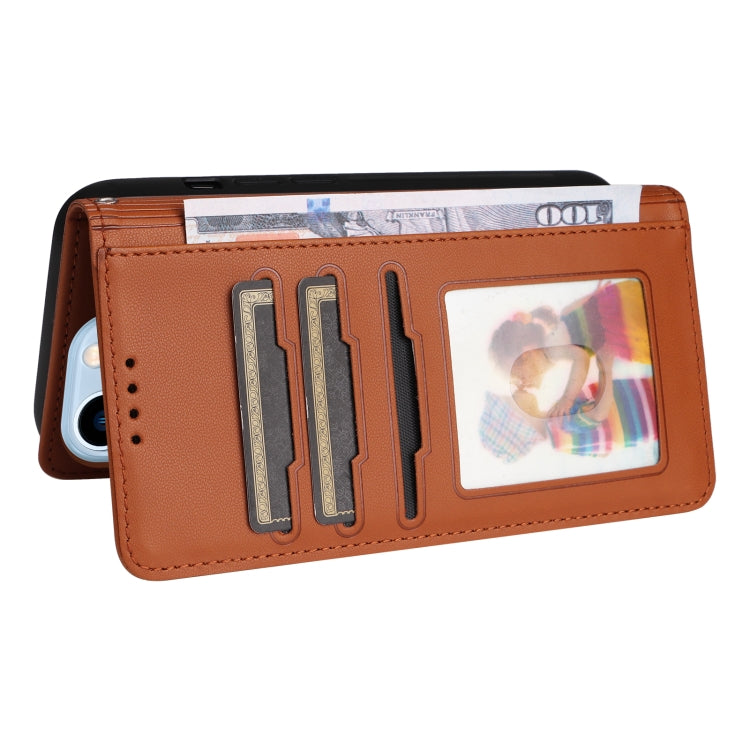 For iPhone 13 Pro Max BETOPNICE BN-005 2 in 1 Detachable Imitate Genuine Leather Phone Case(Brown) - HoMEdemic™ 