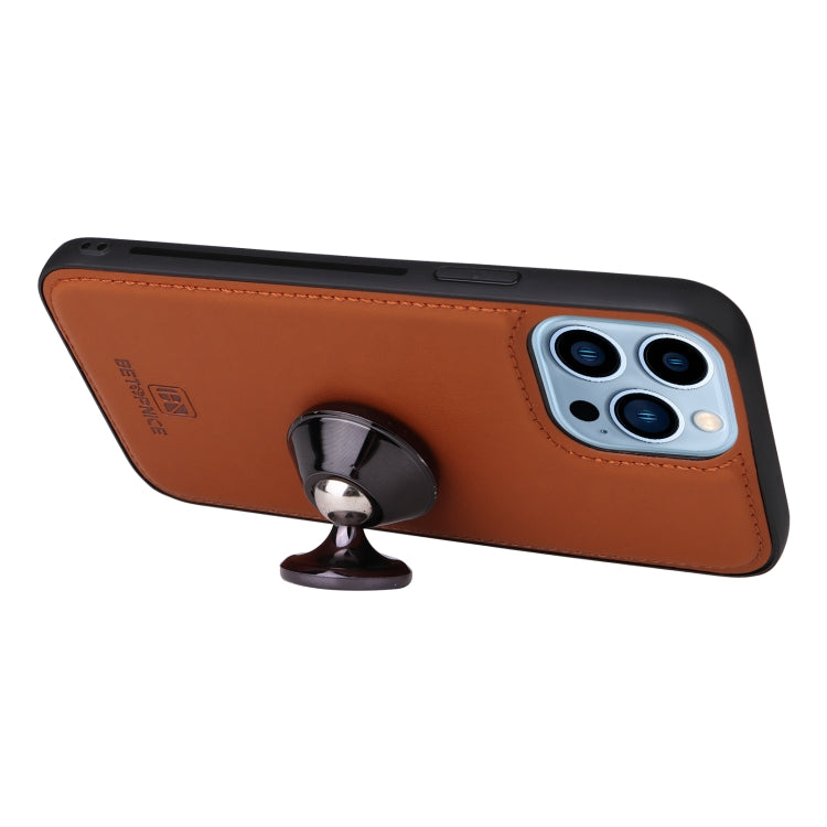For iPhone 13 Pro Max BETOPNICE BN-005 2 in 1 Detachable Imitate Genuine Leather Phone Case(Brown) - HoMEdemic™ 