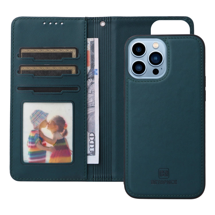 For iPhone 13 Pro Max BETOPNICE BN-005 2 in 1 Detachable Imitate Genuine Leather Phone Case(Blue) - HoMEdemic™ 