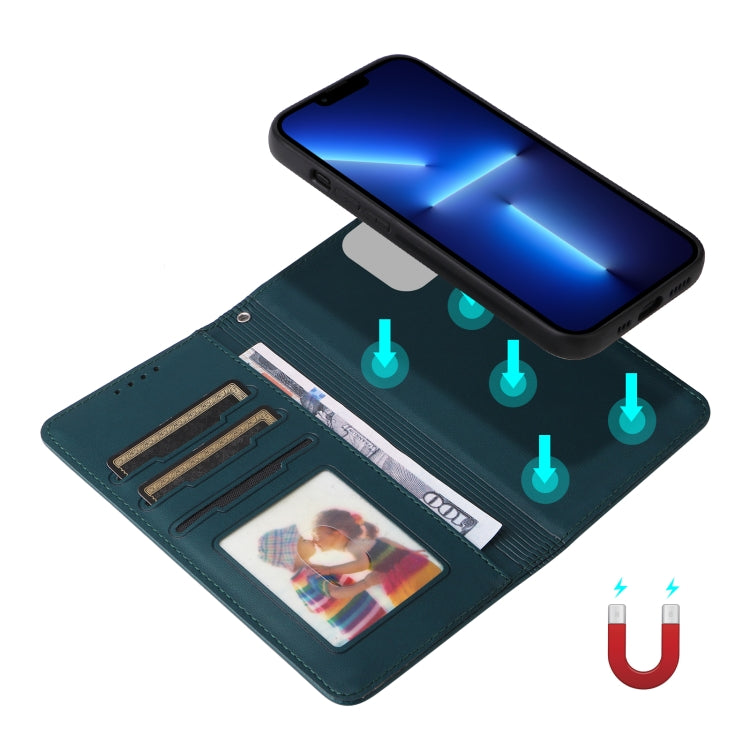 For iPhone 13 Pro Max BETOPNICE BN-005 2 in 1 Detachable Imitate Genuine Leather Phone Case(Blue) - HoMEdemic™ 