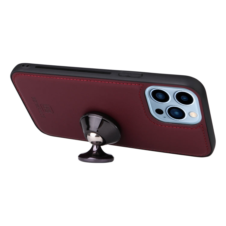 For iPhone 13 Pro Max BETOPNICE BN-005 2 in 1 Detachable Imitate Genuine Leather Phone Case(Wine Red) - HoMEdemic™ 