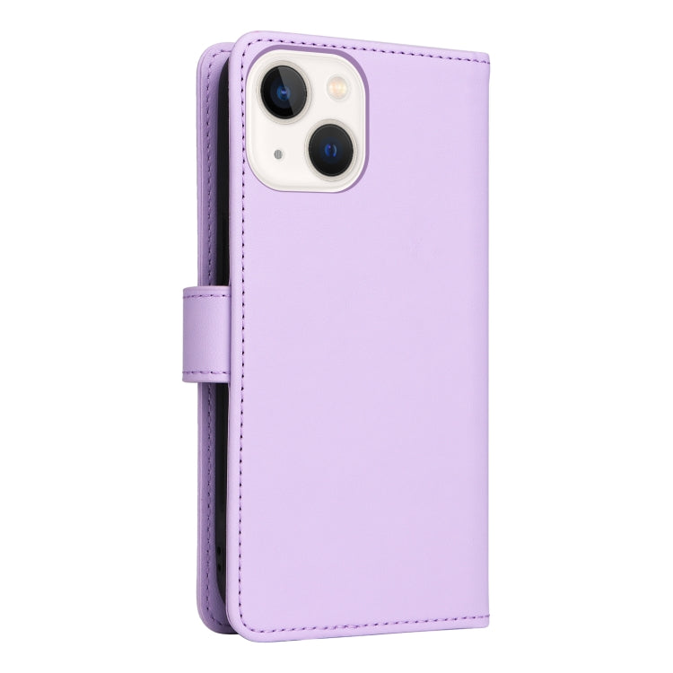 For iPhone 13 mini BETOPNICE BN-005 2 in 1 Detachable Imitate Genuine Leather Phone Case(Light Purple) - HoMEdemic™ 