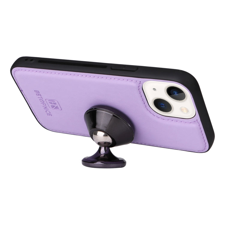 For iPhone 13 mini BETOPNICE BN-005 2 in 1 Detachable Imitate Genuine Leather Phone Case(Light Purple) - HoMEdemic™ 