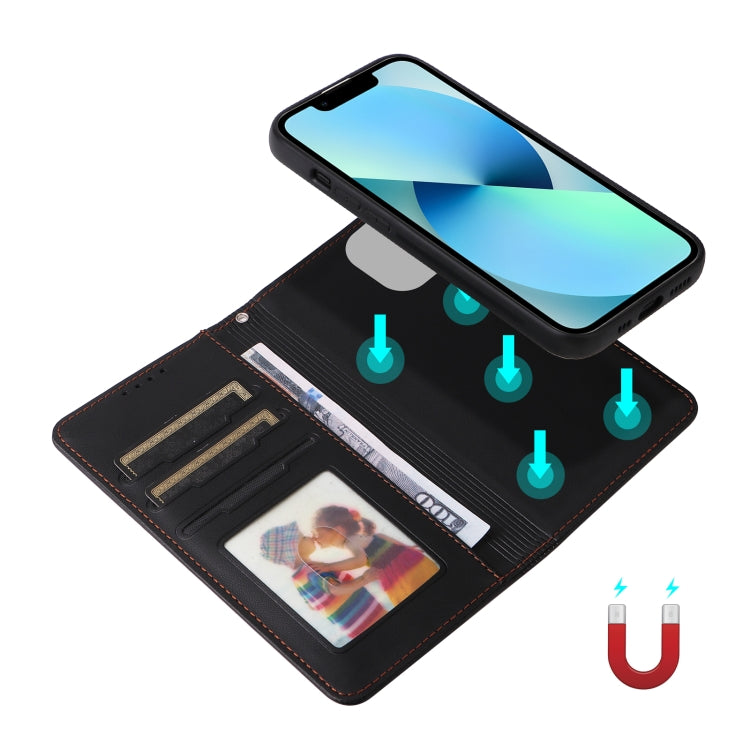 For iPhone 13 mini BETOPNICE BN-005 2 in 1 Detachable Imitate Genuine Leather Phone Case(Black) - HoMEdemic™ 