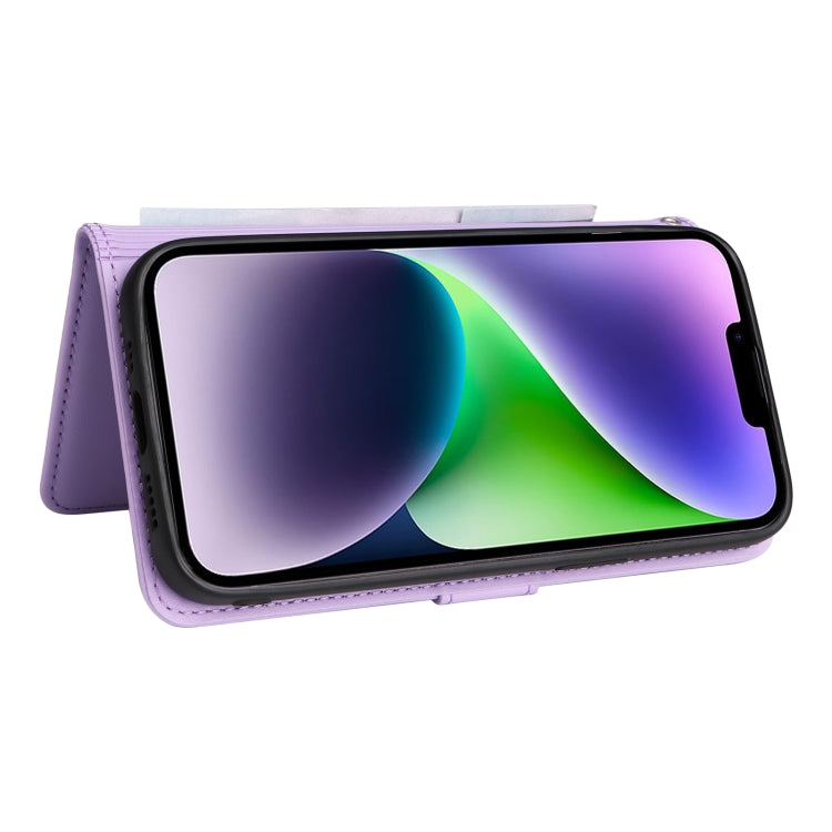 For iPhone 14 Plus BETOPNICE BN-005 2 in 1 Detachable Imitate Genuine Leather Phone Case(Light Purple) - HoMEdemic™ 
