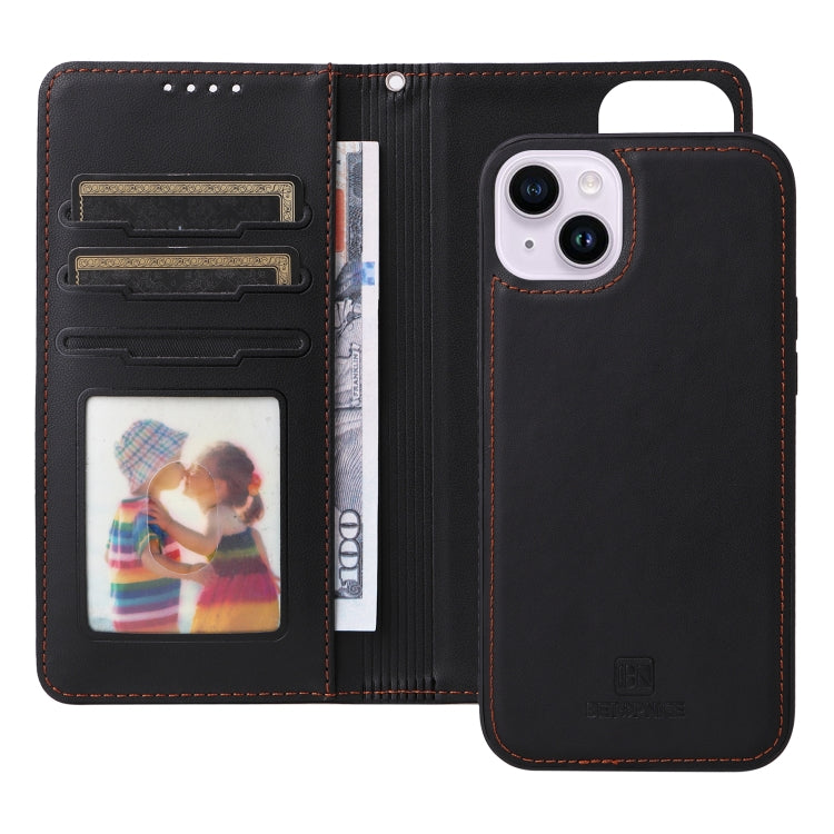 For iPhone 14 Plus BETOPNICE BN-005 2 in 1 Detachable Imitate Genuine Leather Phone Case(Black) - HoMEdemic™ 