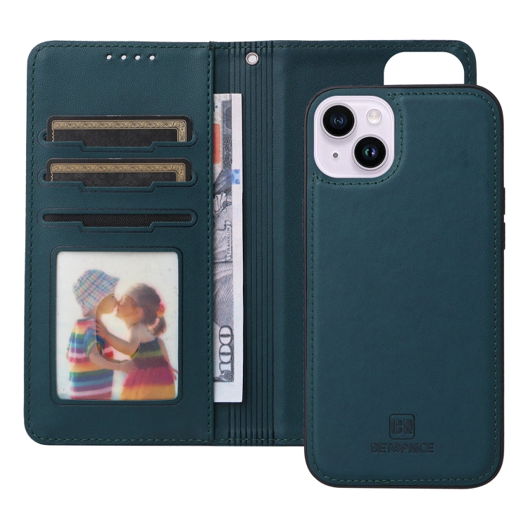 For iPhone 14 Plus BETOPNICE BN-005 2 in 1 Detachable Imitate Genuine Leather Phone Case(Blue) - HoMEdemic™ 