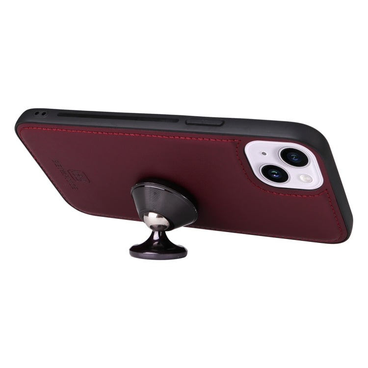 For iPhone 14 Plus BETOPNICE BN-005 2 in 1 Detachable Imitate Genuine Leather Phone Case(Wine Red) - HoMEdemic™ 