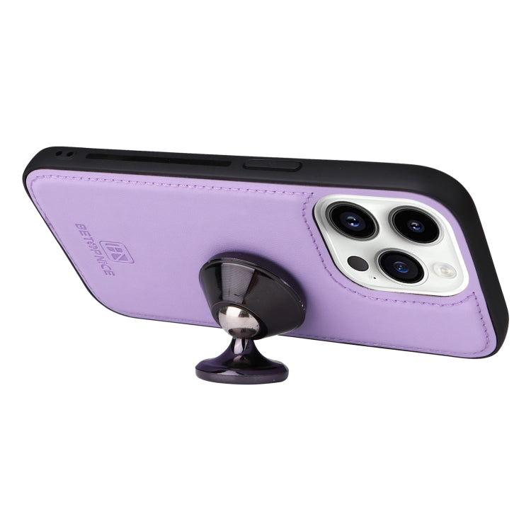 For iPhone 14 Pro BETOPNICE BN-005 2 in 1 Detachable Imitate Genuine Leather Phone Case(Light Purple) - HoMEdemic™ 