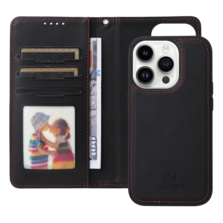 For iPhone 14 Pro BETOPNICE BN-005 2 in 1 Detachable Imitate Genuine Leather Phone Case(Black) - HoMEdemic™ 