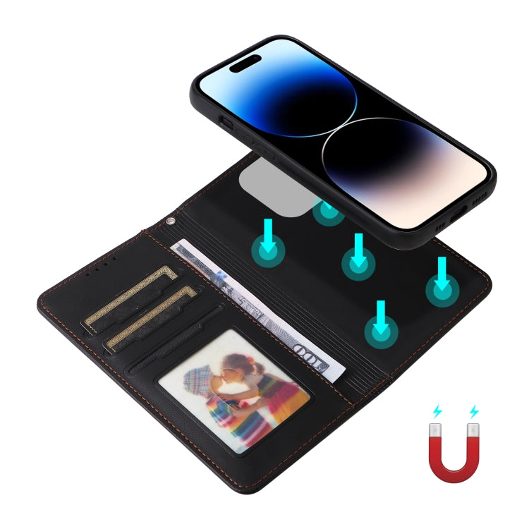 For iPhone 14 Pro BETOPNICE BN-005 2 in 1 Detachable Imitate Genuine Leather Phone Case(Black) - HoMEdemic™ 