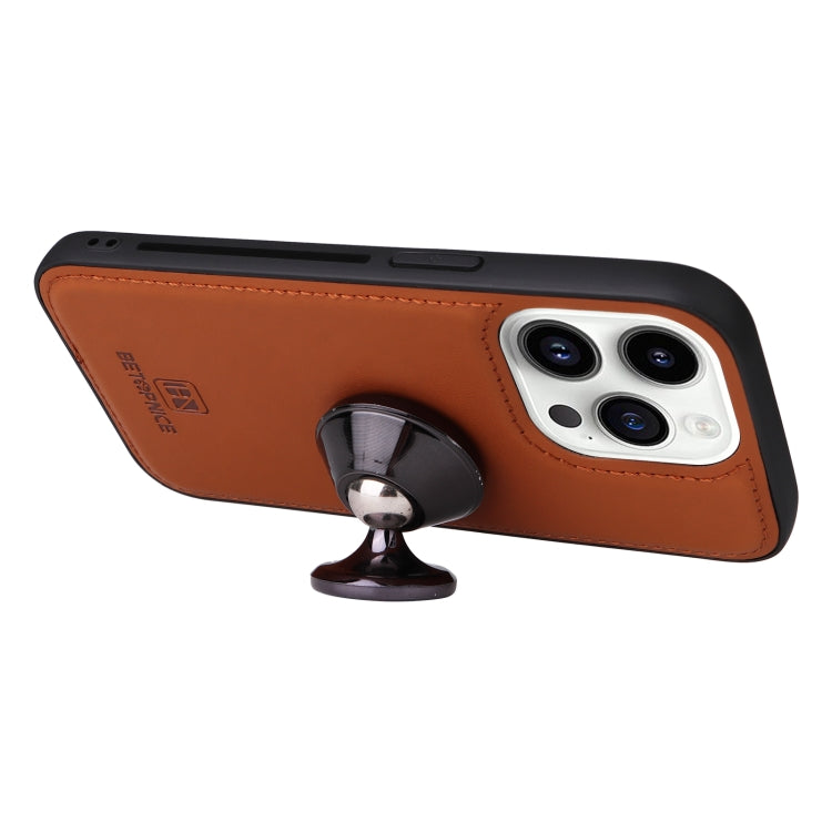 For iPhone 14 Pro BETOPNICE BN-005 2 in 1 Detachable Imitate Genuine Leather Phone Case(Brown) - HoMEdemic™ 
