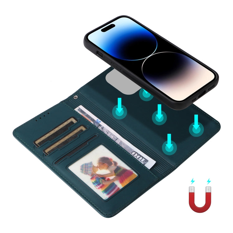 For iPhone 14 Pro BETOPNICE BN-005 2 in 1 Detachable Imitate Genuine Leather Phone Case(Blue) - HoMEdemic™ 