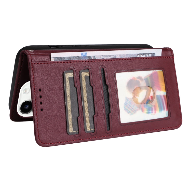 For iPhone 14 Pro BETOPNICE BN-005 2 in 1 Detachable Imitate Genuine Leather Phone Case(Wine Red) - HoMEdemic™ 