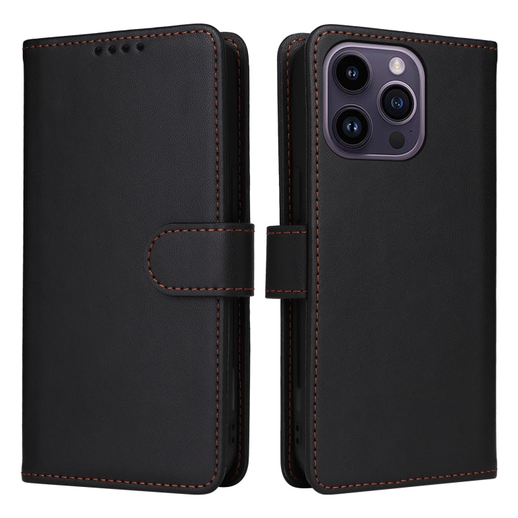 For iPhone 14 Pro Max BETOPNICE BN-005 2 in 1 Detachable Imitate Genuine Leather Phone Case(Black) - HoMEdemic™ 