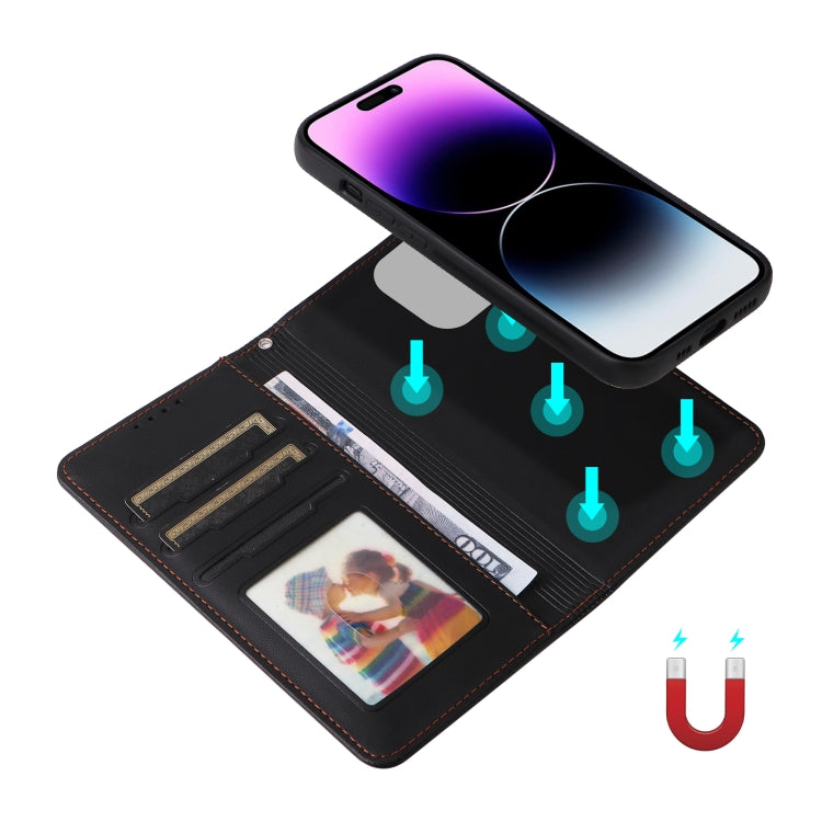 For iPhone 14 Pro Max BETOPNICE BN-005 2 in 1 Detachable Imitate Genuine Leather Phone Case(Black) - HoMEdemic™ 