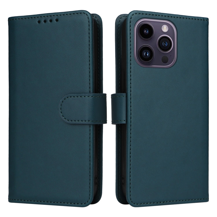 For iPhone 14 Pro Max BETOPNICE BN-005 2 in 1 Detachable Imitate Genuine Leather Phone Case(Blue) - HoMEdemic™ 