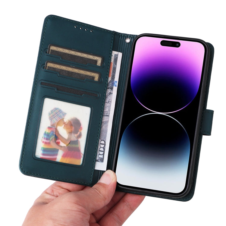 For iPhone 14 Pro Max BETOPNICE BN-005 2 in 1 Detachable Imitate Genuine Leather Phone Case(Blue) - HoMEdemic™ 