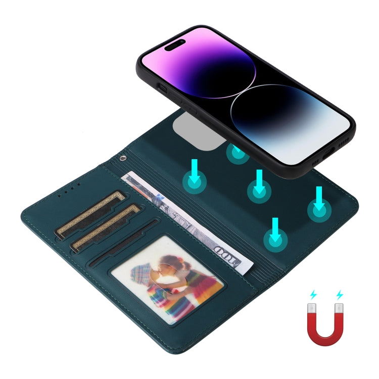 For iPhone 14 Pro Max BETOPNICE BN-005 2 in 1 Detachable Imitate Genuine Leather Phone Case(Blue) - HoMEdemic™ 