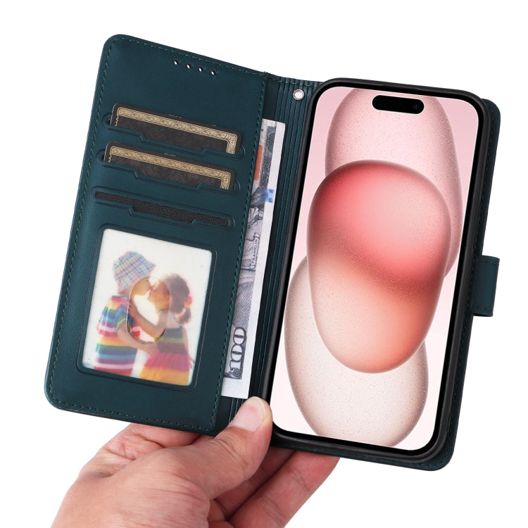 For iPhone 15 BETOPNICE BN-005 2 in 1 Detachable Imitate Genuine Leather Phone Case(Blue) - HoMEdemic™ 