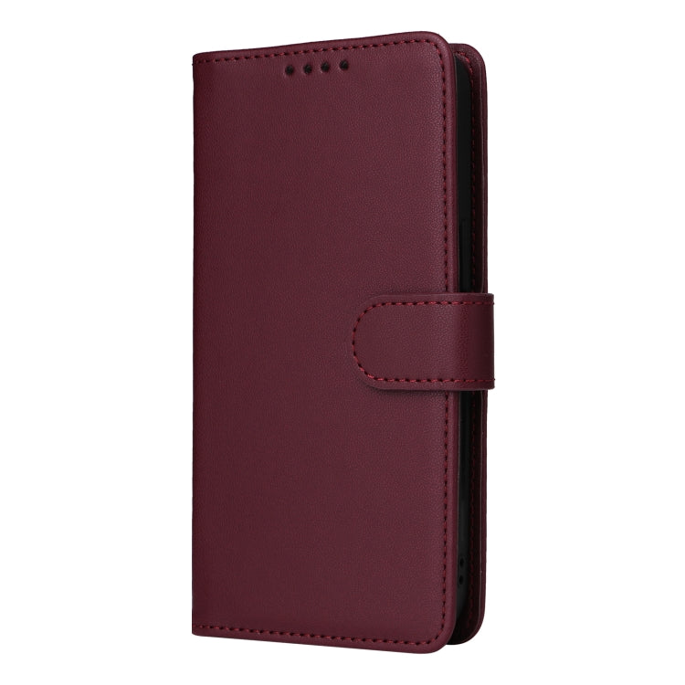 For iPhone 15 BETOPNICE BN-005 2 in 1 Detachable Imitate Genuine Leather Phone Case(Wine Red) - HoMEdemic™ 