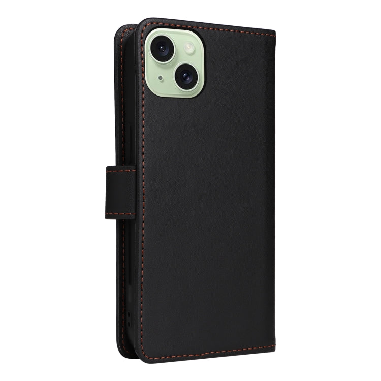 For iPhone 15 Plus BETOPNICE BN-005 2 in 1 Detachable Imitate Genuine Leather Phone Case(Black) - HoMEdemic™ 