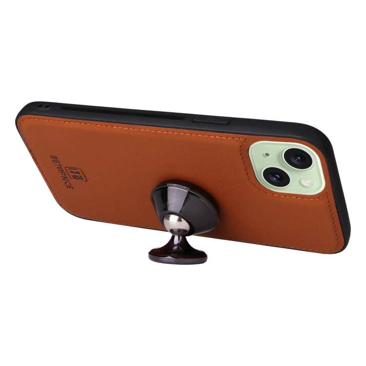 For iPhone 15 Plus BETOPNICE BN-005 2 in 1 Detachable Imitate Genuine Leather Phone Case(Brown) - HoMEdemic™ 
