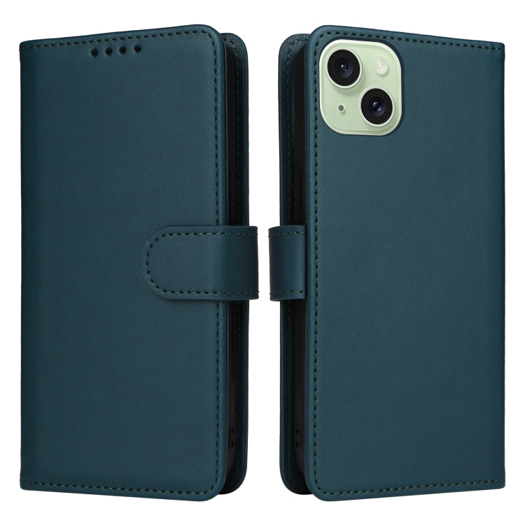 For iPhone 15 Plus BETOPNICE BN-005 2 in 1 Detachable Imitate Genuine Leather Phone Case(Blue) - HoMEdemic™ 