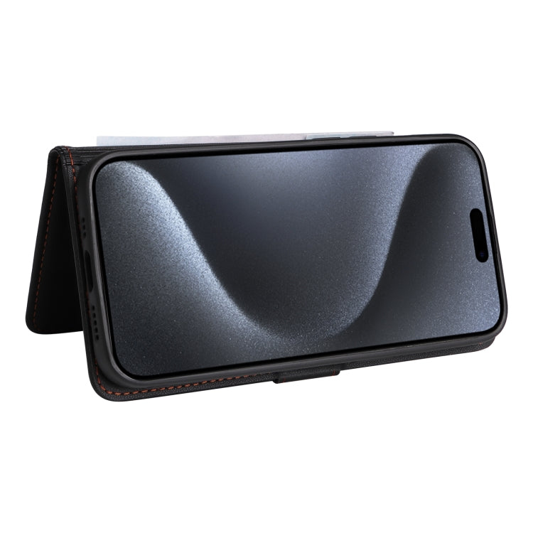For iPhone 15 Pro BETOPNICE BN-005 2 in 1 Detachable Imitate Genuine Leather Phone Case(Black) - HoMEdemic™ 