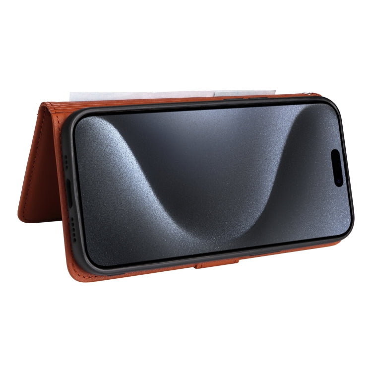 For iPhone 15 Pro BETOPNICE BN-005 2 in 1 Detachable Imitate Genuine Leather Phone Case(Brown) - HoMEdemic™ 