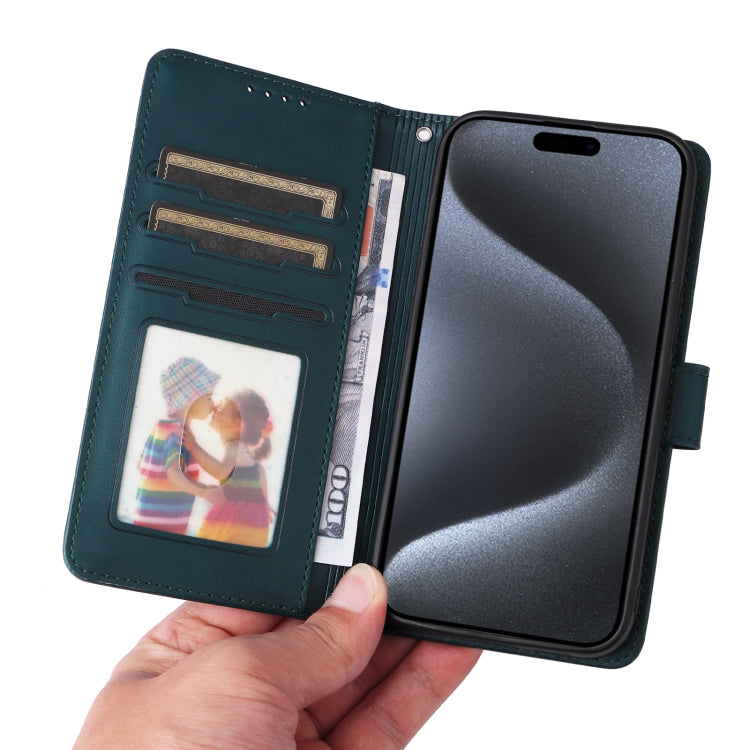 For iPhone 15 Pro BETOPNICE BN-005 2 in 1 Detachable Imitate Genuine Leather Phone Case(Blue) - HoMEdemic™ 