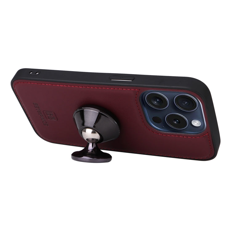 For iPhone 15 Pro BETOPNICE BN-005 2 in 1 Detachable Imitate Genuine Leather Phone Case(Wine Red) - HoMEdemic™ 