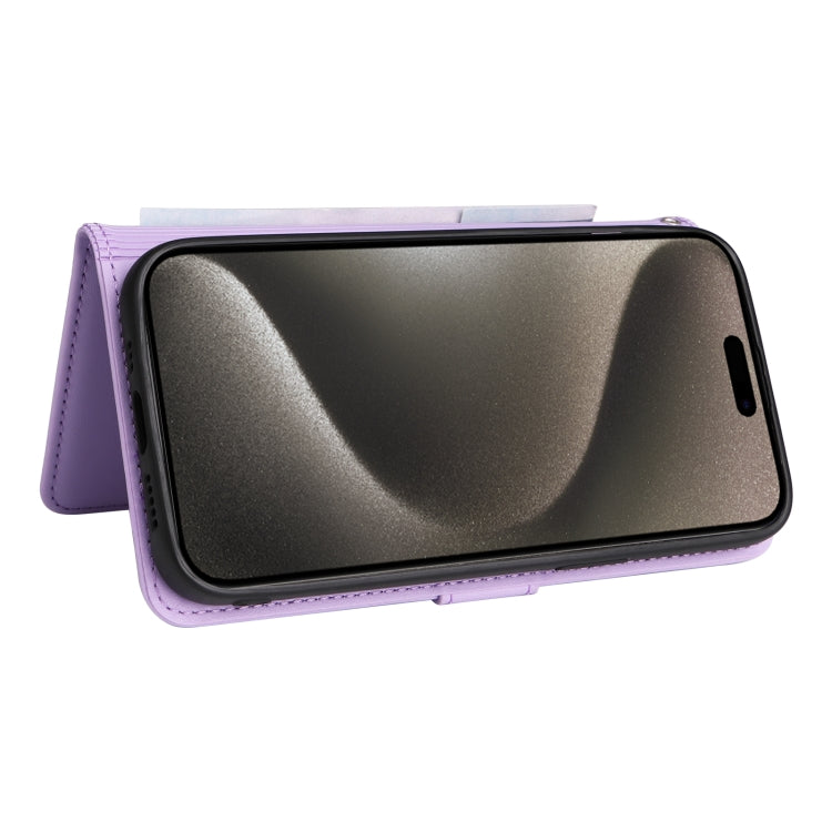For iPhone 15 Pro Max BETOPNICE BN-005 2 in 1 Detachable Imitate Genuine Leather Phone Case(Light Purple) - HoMEdemic™ 