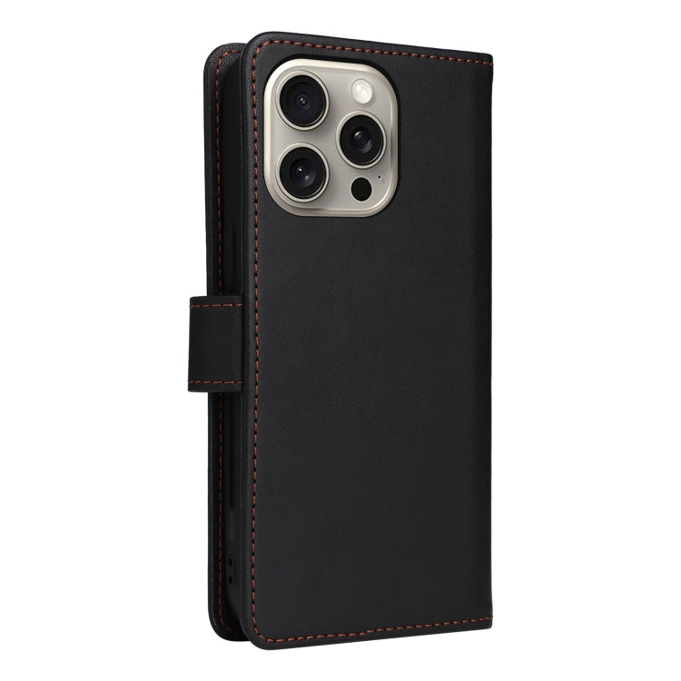 For iPhone 15 Pro Max BETOPNICE BN-005 2 in 1 Detachable Imitate Genuine Leather Phone Case(Black) - HoMEdemic™ 