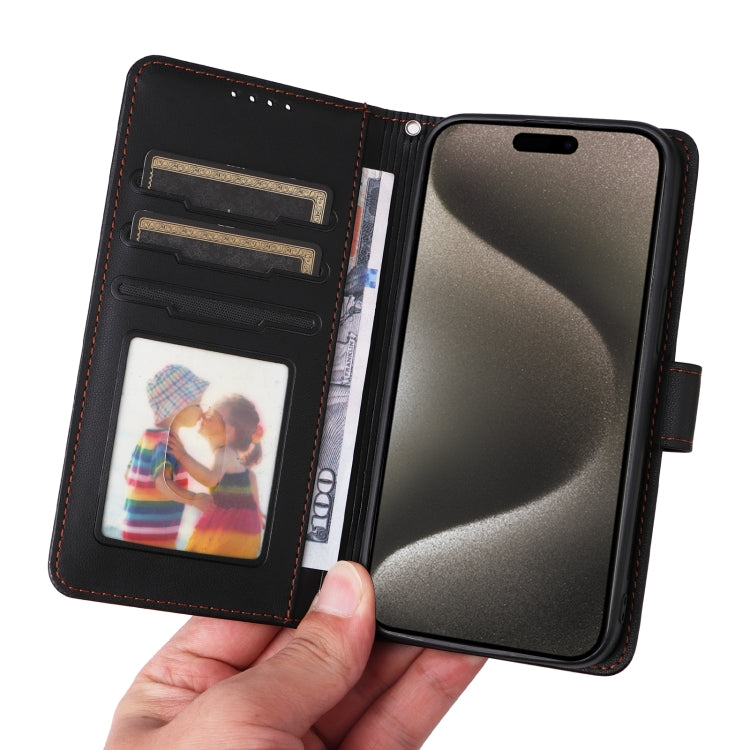 For iPhone 15 Pro Max BETOPNICE BN-005 2 in 1 Detachable Imitate Genuine Leather Phone Case(Black) - HoMEdemic™ 