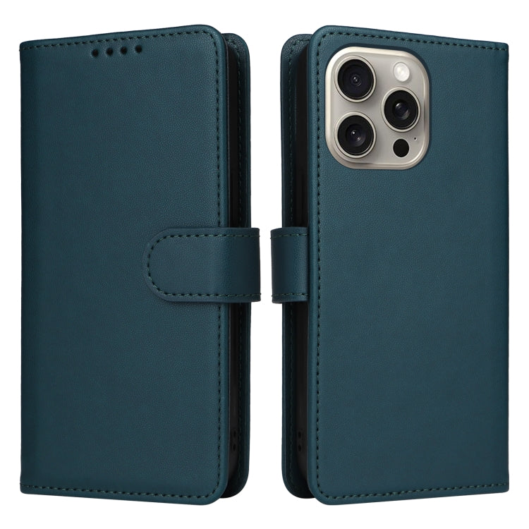 For iPhone 15 Pro Max BETOPNICE BN-005 2 in 1 Detachable Imitate Genuine Leather Phone Case(Blue) - HoMEdemic™ 