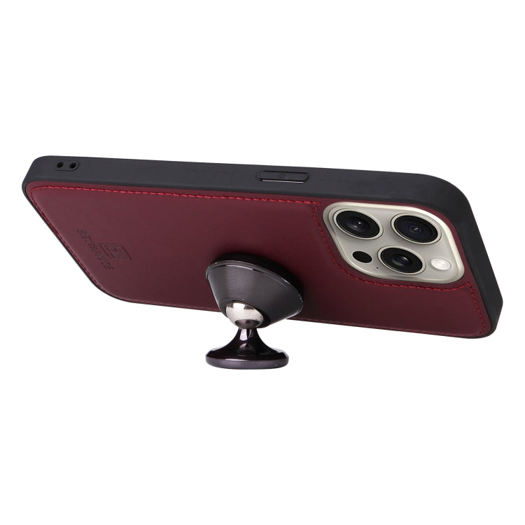 For iPhone 15 Pro Max BETOPNICE BN-005 2 in 1 Detachable Imitate Genuine Leather Phone Case(Wine Red) - HoMEdemic™ 