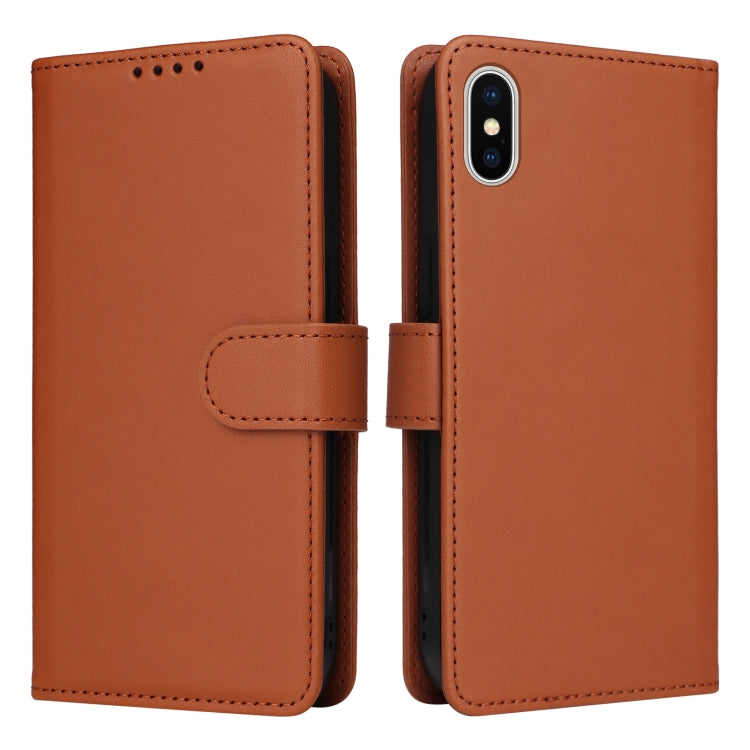 For iPhone X / XS BETOPNICE BN-005 2 in 1 Detachable Imitate Genuine Leather Phone Case(Brown) - HoMEdemic™ 