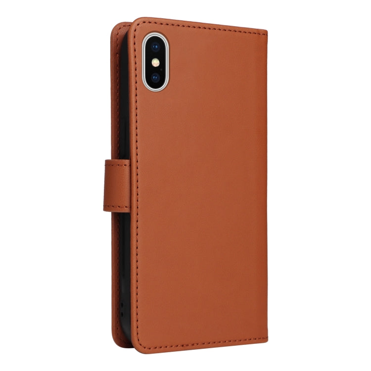 For iPhone X / XS BETOPNICE BN-005 2 in 1 Detachable Imitate Genuine Leather Phone Case(Brown) - HoMEdemic™ 