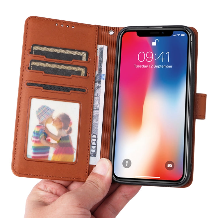For iPhone X / XS BETOPNICE BN-005 2 in 1 Detachable Imitate Genuine Leather Phone Case(Brown) - HoMEdemic™ 