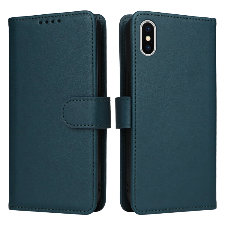 For iPhone X / XS BETOPNICE BN-005 2 in 1 Detachable Imitate Genuine Leather Phone Case(Blue) - HoMEdemic™ 