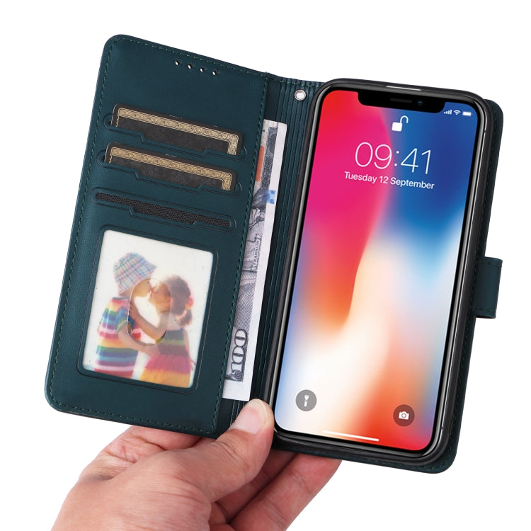 For iPhone X / XS BETOPNICE BN-005 2 in 1 Detachable Imitate Genuine Leather Phone Case(Blue) - HoMEdemic™ 