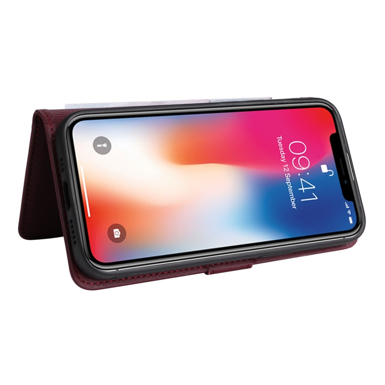 For iPhone X / XS BETOPNICE BN-005 2 in 1 Detachable Imitate Genuine Leather Phone Case(Wine Red) - HoMEdemic™ 