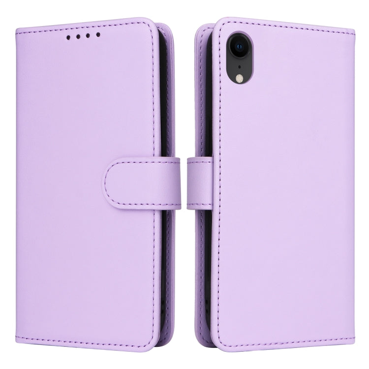 For iPhone XR BETOPNICE BN-005 2 in 1 Detachable Imitate Genuine Leather Phone Case(Light Purple) - HoMEdemic™ 