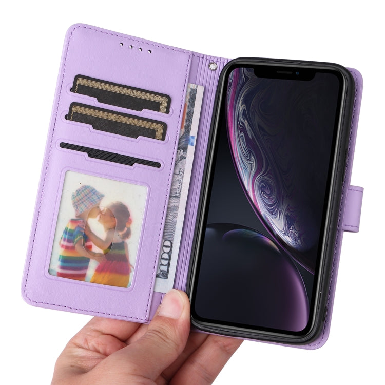 For iPhone XR BETOPNICE BN-005 2 in 1 Detachable Imitate Genuine Leather Phone Case(Light Purple) - HoMEdemic™ 