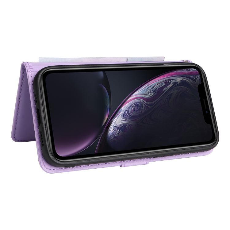 For iPhone XR BETOPNICE BN-005 2 in 1 Detachable Imitate Genuine Leather Phone Case(Light Purple) - HoMEdemic™ 