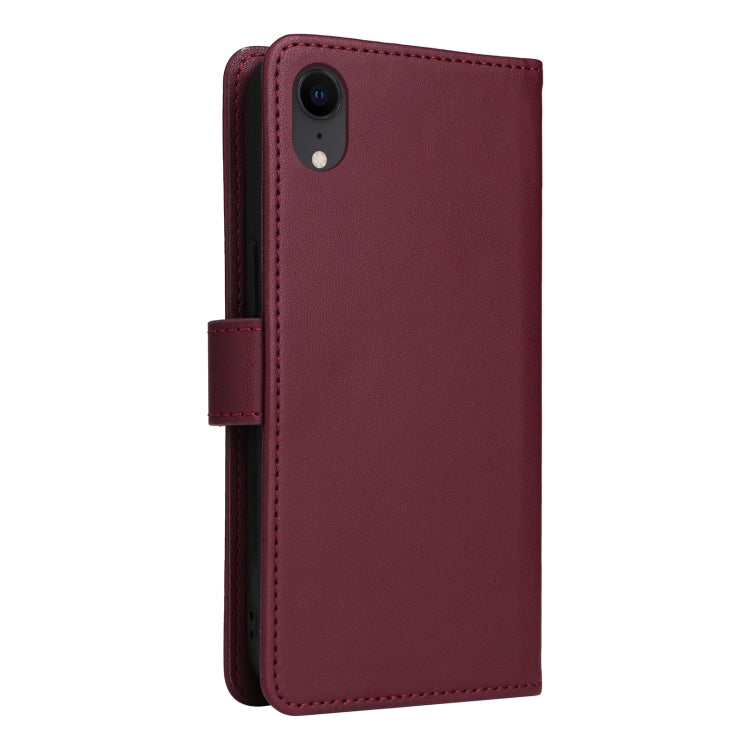 For iPhone XR BETOPNICE BN-005 2 in 1 Detachable Imitate Genuine Leather Phone Case(Wine Red) - HoMEdemic™ 
