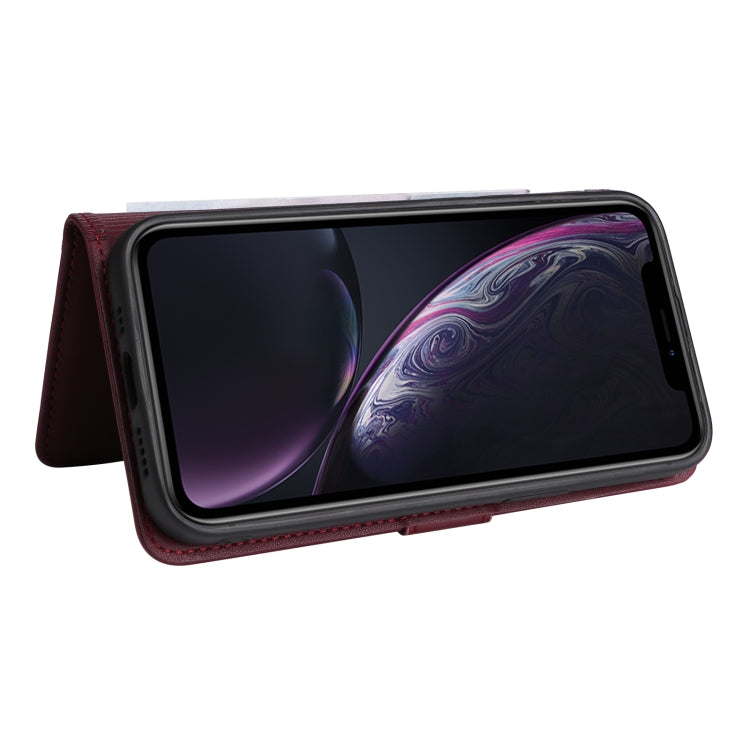For iPhone XR BETOPNICE BN-005 2 in 1 Detachable Imitate Genuine Leather Phone Case(Wine Red) - HoMEdemic™ 