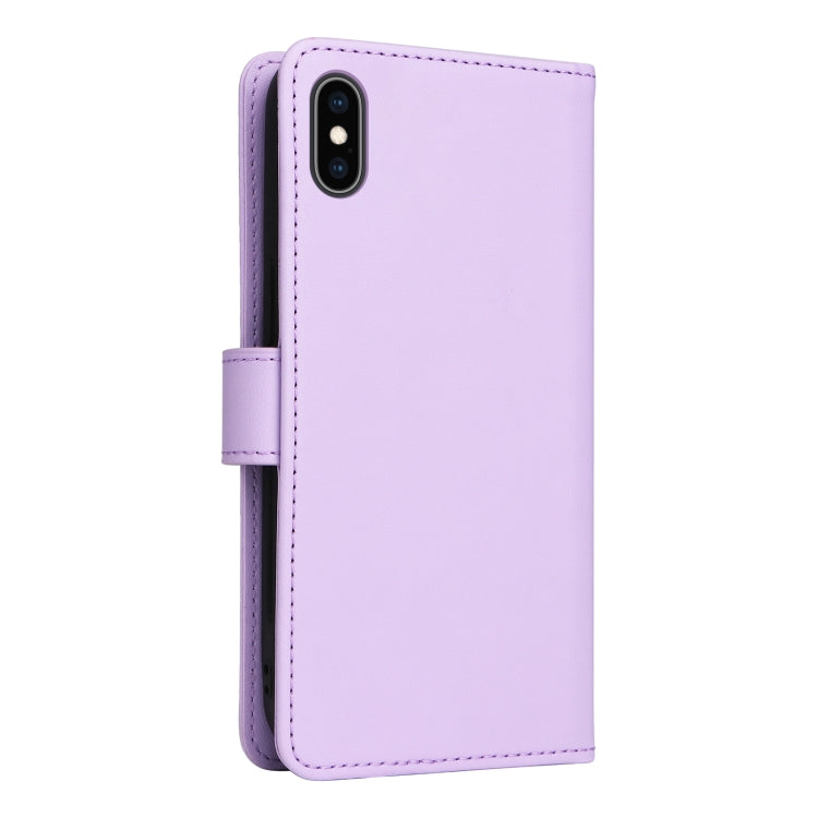 For iPhone XS Max BETOPNICE BN-005 2 in 1 Detachable Imitate Genuine Leather Phone Case(Light Purple) - HoMEdemic™ 