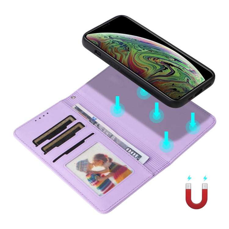 For iPhone XS Max BETOPNICE BN-005 2 in 1 Detachable Imitate Genuine Leather Phone Case(Light Purple) - HoMEdemic™ 